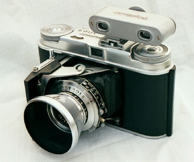 Voigtlander Vito II dressed with hood and rangefinder